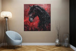 Paard – Canvas Wandkunst in Vierkante Uitvoering