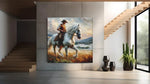 Cowboy – Canvas Wanddecoratie in Vierkante Vorm