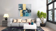 Abstracte kunst – Ontwerp 2 – Vierkante Canvas Wanddecoratie – Canvas Schilderij als Wanddecoratie