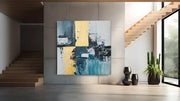 Abstracte kunst – Ontwerp 2 – Vierkante Canvas Wanddecoratie – Canvas Schilderij als Wanddecoratie