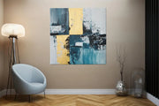 Abstracte kunst – Ontwerp 2 – Vierkante Canvas Wanddecoratie – Canvas Schilderij als Wanddecoratie