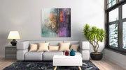Abstracte kunst – Vierkant Canvas Kunst voor de Muur