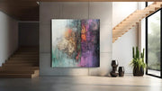 Abstracte kunst – Vierkant Canvas Kunst voor de Muur