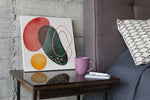 Abstracte Kunst Vormen – Vierkant Canvas Schilderij voor de Wand