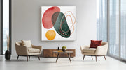 Abstracte Kunst Vormen – Vierkant Canvas Schilderij voor de Wand