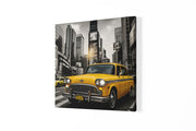 Gele New Yorkse Taxi – Canvas Decoratie voor de Wand
