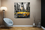 Gele New Yorkse Taxi – Canvas Decoratie voor de Wand