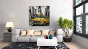 Gele New Yorkse Taxi – Canvas Decoratie voor de Wand