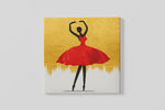 Rode Ballerina – Canvas Decoratie voor de Wand