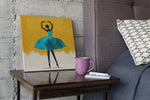 Ballerina Kunst – Vierkant Canvas Kunst voor de Muur