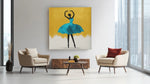 Ballerina Kunst – Vierkant Canvas Kunst voor de Muur
