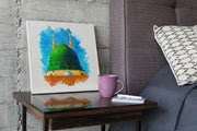 Groene Koepel Medina – Vierkante Canvas Wanddecoratie – Canvas Decoratie voor de Wand