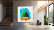 Groene Koepel Medina – Vierkante Canvas Wanddecoratie – Canvas Decoratie voor de Wand