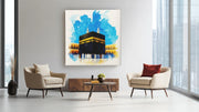 Kaaba – Modern Canvas Schilderij – Vierkant Canvas Kunst voor de Muur