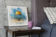 Qubbat al-Sakhra – Canvas Wandkunst in Vierkante Uitvoering