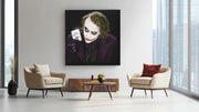 Joker als Speelkaart – Vierkant Canvas Kunstwerk voor het Interieur