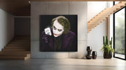 Joker als Speelkaart – Vierkant Canvas Kunstwerk voor het Interieur