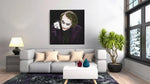 Joker als Speelkaart – Vierkant Canvas Kunstwerk voor het Interieur
