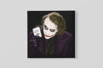 Joker als Speelkaart – Vierkant Canvas Kunstwerk voor het Interieur