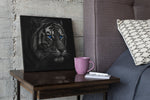 Tijger met blauwe Ogen – Vierkante Canvas Wandkunst