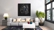 Tijger met blauwe Ogen – Vierkante Canvas Wandkunst