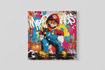 Popart met Graffiti – Modern Canvas Schilderij – Vierkant Canvas Kunst voor de Muur