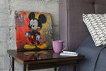 Graffiti Cartoonicoon – Canvas Wanddecoratie in Vierkante Vorm