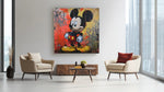 Graffiti Cartoonicoon – Canvas Wanddecoratie in Vierkante Vorm