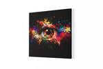 Kleurrijk Abstracte Kunst Oog – Vierkant Canvas Schilderij voor de Wand