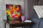 Abstracte Kunst Licht en Energie – Canvas Wanddecoratie in Vierkante Vorm