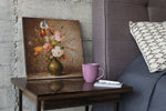 Klassiek Bloemen Stilleven – Vierkant Canvas Kunstwerk voor het Interieur