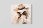 Minimalistische Vrouw – Modern Canvas Schilderij – Vierkante Canvas Wandkunst