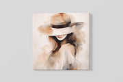 Minimalistische Vrouw – Modern Canvas Schilderij – Vierkante Canvas Wandkunst