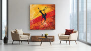 Moderne Danskunst – Vierkant Canvas Kunst voor de Muur