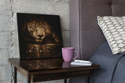 Luipaard – Ontwerp 2 – Vierkant Canvas Schilderij voor de Wand