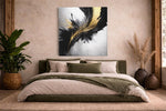 Abstracte Kunst in Goud en Zwart – Canvas Schilderij als Wanddecoratie