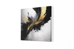 Abstracte Kunst in Goud en Zwart – Canvas Schilderij als Wanddecoratie