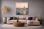 Istanbul Galata Toren – Vierkante Canvas Wandkunst