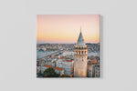 Istanbul Galata Toren – Vierkante Canvas Wandkunst