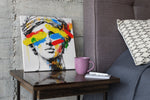 Moderne Popart – Vierkant Canvas Kunst voor de Muur