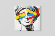 Moderne Popart – Vierkant Canvas Kunst voor de Muur