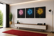 Bloemen – Ontwerp 2 – Vierkant Canvas Schilderij voor de Wand
