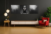 Vrouw – Ontwerp 2 – Modern Canvas Schilderij – Vierkant Canvas Kunstwerk voor het Interieur