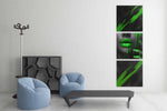 Vrouw in Groen – Vierkante Canvas Wandkunst