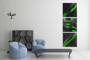 Vrouw in Groen – Vierkante Canvas Wandkunst