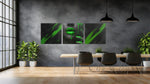Vrouw in Groen – Vierkante Canvas Wandkunst