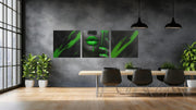 Vrouw in Groen – Vierkante Canvas Wandkunst