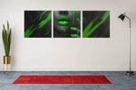 Vrouw in Groen – Vierkante Canvas Wandkunst