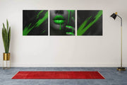 Vrouw in Groen – Vierkante Canvas Wandkunst