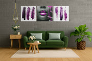 Vrouw in Paars – Vierkante Canvas Wanddecoratie – Canvas Decoratie voor de Wand